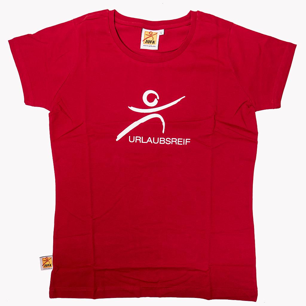 M4233 T-Shirt Damen &quot;Urlaubsreif&quot; L (rot)