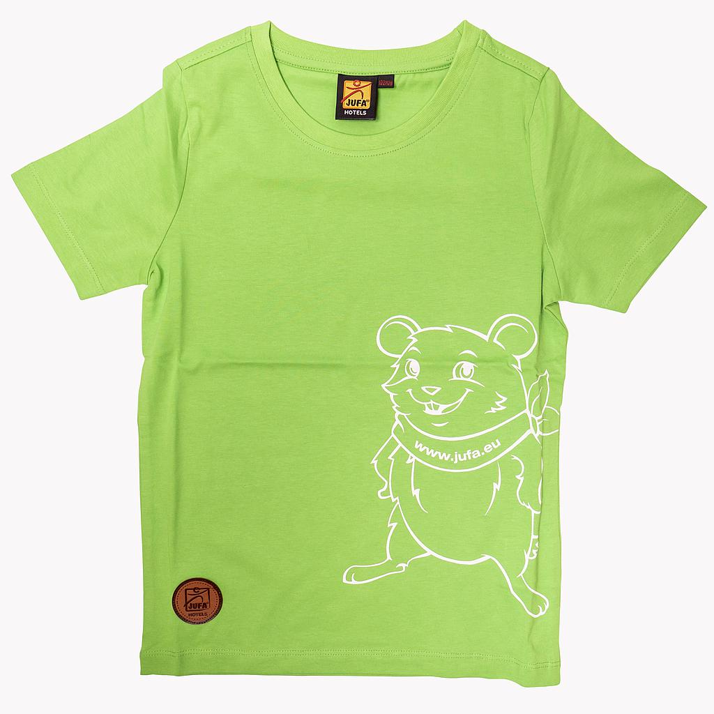 M4313 T-Shirt Kinder &quot;Hamster&quot; 122/128 (grün)