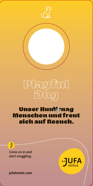H1007 Anhänger &quot;Hunde im Zimmer&quot; á 100 Stk.