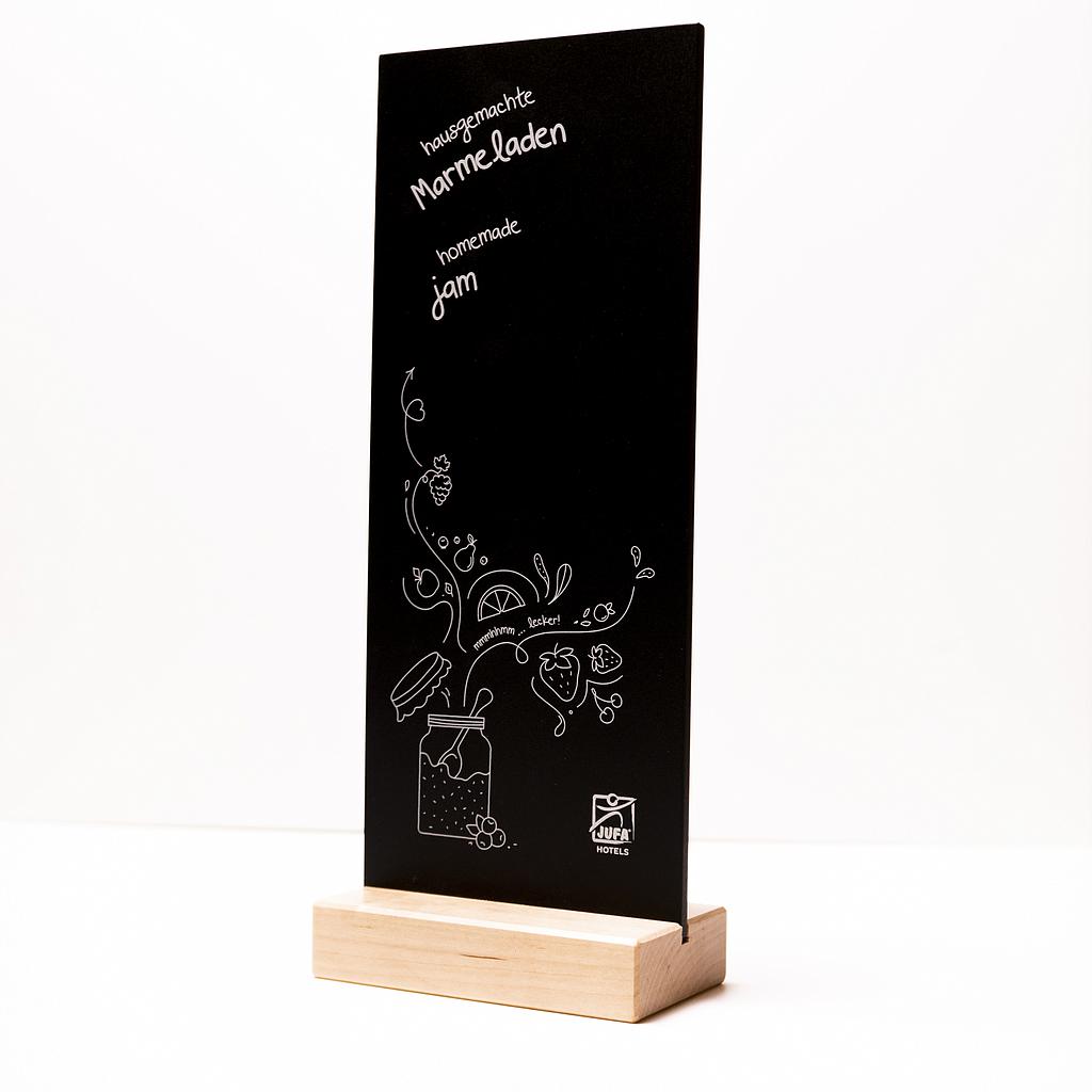 H1011 Tischaufsteller &quot;hausgem. Marmeladen&quot; B 14 cm H 35,5 cm