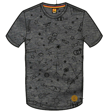 M4103 T-Shirt Herren GOTS L in grau