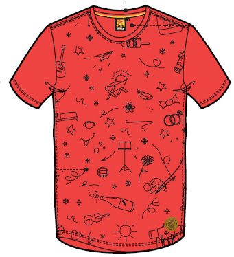 M4113 T-Shirt Herren GOTS L in rot