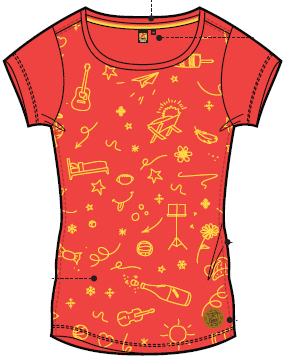 M4134 T-Shirt Damen GOTS XL in rot