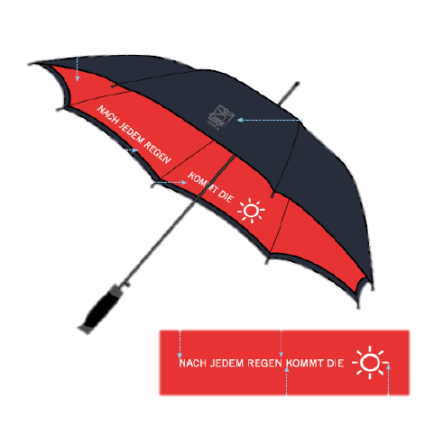 M3112 Regenschirm navy/red